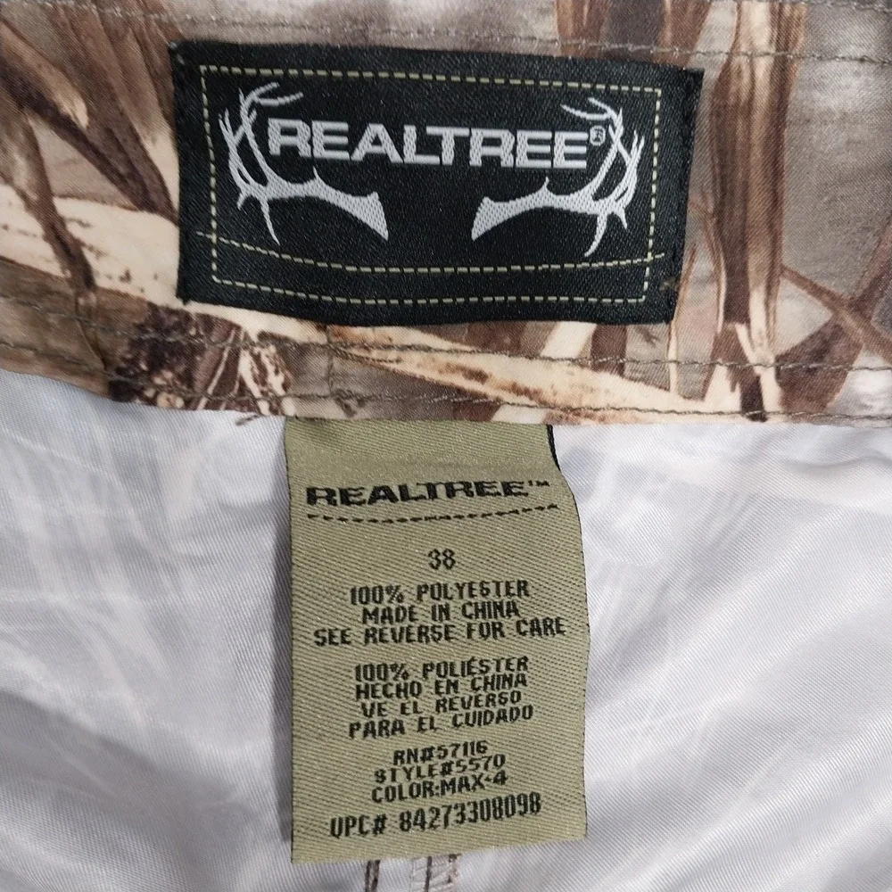 Realtree Mens Board Shorts Advantage Max-4 HD Camo Cargo 38 Brown
